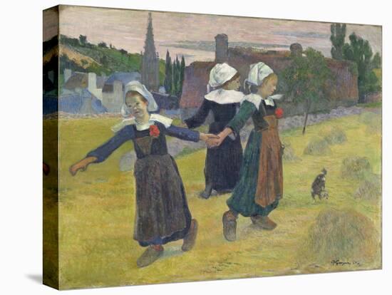 Breton Girls Dancing, Pont-Aven, 1888-Paul Gauguin-Stretched Canvas