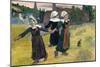 Breton Girls Dancing, Pont-Aven. Dated: 1888. Dimensions: overall: 73 x 92.7 cm (28 3/4 x 36 1/2...-Paul Gauguin-Mounted Poster