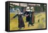 Breton Girls Dancing, Pont-Aven. Dated: 1888. Dimensions: overall: 73 x 92.7 cm (28 3/4 x 36 1/2...-Paul Gauguin-Framed Stretched Canvas