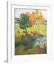 Breton Landscape-Paul Gauguin-Framed Premium Giclee Print