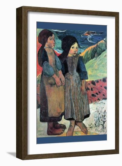 Breton Near Sea-Paul Gauguin-Framed Art Print