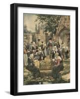 Breton Pardon at Baud-Alfredo Ortelli-Framed Art Print