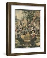 Breton Pardon at Baud-Alfredo Ortelli-Framed Art Print