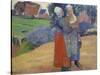 Breton Peasant Women Having a Conversation, 1894-Paul Gauguin-Stretched Canvas