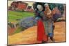 Breton Peasant Women-Paul Gauguin-Mounted Art Print