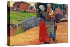 Breton Peasant Women-Paul Gauguin-Stretched Canvas