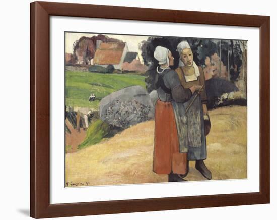 Breton Peasants-Paul Gauguin-Framed Premium Giclee Print