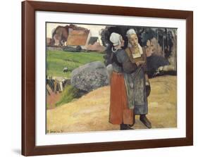 Breton Peasants-Paul Gauguin-Framed Premium Giclee Print