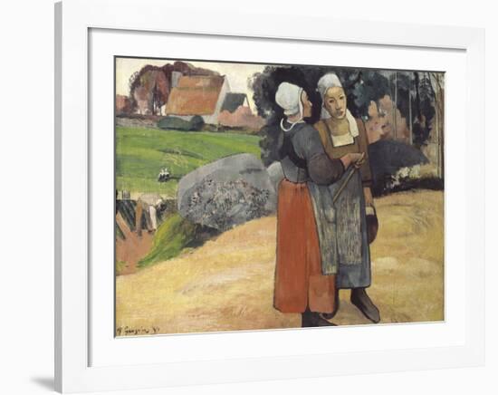 Breton Peasants-Paul Gauguin-Framed Premium Giclee Print