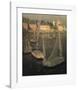 Breton Port At Moonlight-Henri Eugene Augustin Le Sidaner-Framed Art Print