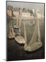 Breton Port by Moonlight; Port Breton Au Clair De Lune-Henri Eugene Augustin Le Sidaner-Mounted Giclee Print