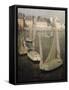 Breton Port by Moonlight; Port Breton Au Clair De Lune-Henri Eugene Augustin Le Sidaner-Framed Stretched Canvas
