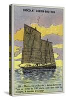 Breton Sardine Fishing Boat, Mid 19th Century-null-Stretched Canvas