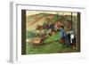 Breton Shepherd-Paul Gauguin-Framed Art Print