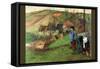 Breton Shepherd-Paul Gauguin-Framed Stretched Canvas