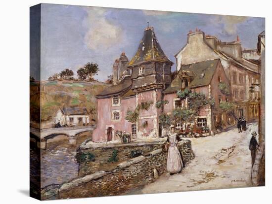 Breton Town Scene-Jean Francois Raffaelli-Stretched Canvas