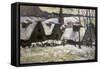Breton Village in Snow-Paul Gauguin-Framed Stretched Canvas
