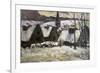 Breton Village in Snow-Paul Gauguin-Framed Premium Giclee Print