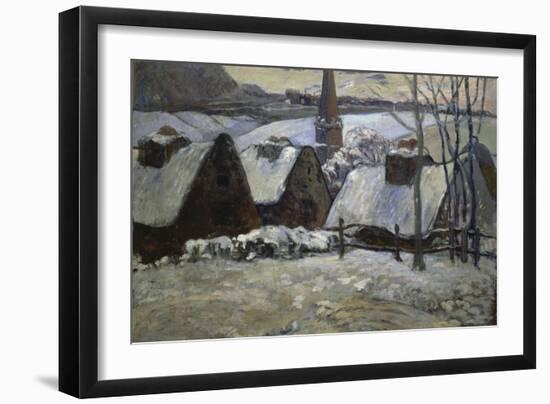 Breton Village in Winter, 1894-Paul Gauguin-Framed Giclee Print