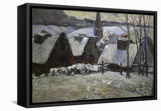 Breton Village in Winter, 1894-Paul Gauguin-Framed Stretched Canvas