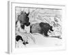 Breton Washerwomen, 1889 (Zincograph on Paper) (B/W Photo)-Paul Gauguin-Framed Giclee Print