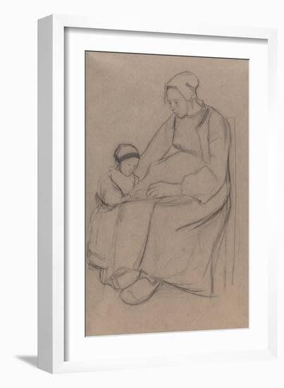 Breton Woman and Child-Arthur Studd-Framed Giclee Print