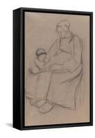 Breton Woman and Child-Arthur Studd-Framed Stretched Canvas