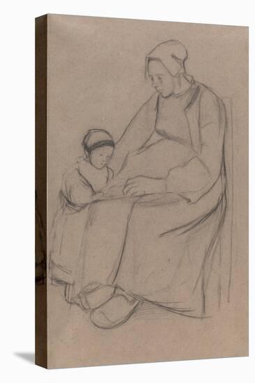 Breton Woman and Child-Arthur Studd-Stretched Canvas