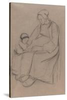 Breton Woman and Child-Arthur Studd-Stretched Canvas