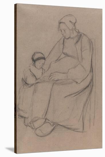 Breton Woman and Child-Arthur Studd-Stretched Canvas