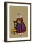 Breton Woman from Batz Wears Wimple and Stands over a Caned Chair-Elizabeth Whitney Moffat-Framed Art Print