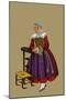 Breton Woman from Batz Wears Wimple and Stands over a Caned Chair-Elizabeth Whitney Moffat-Mounted Art Print