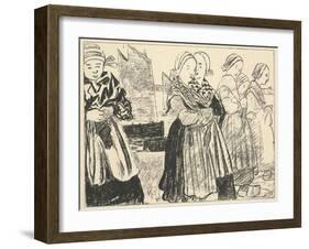 Breton Women (Bretonnes), 1895 (Litho)-Charles Cottet-Framed Giclee Print