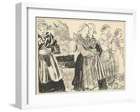 Breton Women (Bretonnes), 1895 (Litho)-Charles Cottet-Framed Giclee Print