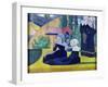 Breton Women in the Shade, 1892-Emile Bernard-Framed Giclee Print