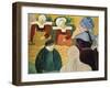 Breton Women on a Wall, 1892-Emile Bernard-Framed Giclee Print