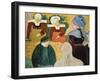 Breton Women on a Wall, 1892-Emile Bernard-Framed Giclee Print