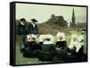 Breton Women Sitting at a Pardon-Pascal Adolphe Jean Dagnan-Bouveret-Framed Stretched Canvas