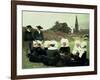 Breton Women Sitting at a Pardon-Pascal Adolphe Jean Dagnan-Bouveret-Framed Giclee Print