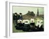 Breton Women Sitting at a Pardon-Pascal Adolphe Jean Dagnan-Bouveret-Framed Giclee Print