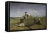 Bretonnes a La Fontaine-Jean-Baptiste-Camille Corot-Framed Stretched Canvas