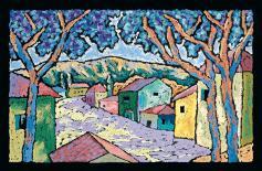 Village Morning-Brett Varney-Laminated Art Print