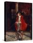 Bretteur (Swordsma) in a Red Cloak, 19th Century-Jean Louis Ernest Meissonier-Stretched Canvas