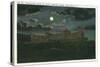 Bretton Woods, New Hampshire - Exterior View of Mt Washington Hotel at Night-Lantern Press-Stretched Canvas