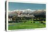 Bretton Woods, New Hampshire - View of Mt Washington Hotel, Presidential Range-Lantern Press-Stretched Canvas