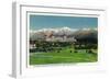 Bretton Woods, New Hampshire - View of Mt Washington Hotel, Presidential Range-Lantern Press-Framed Art Print