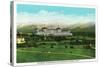 Bretton Woods, NH - Mt Washington Hotel, Presidential Range in September-Lantern Press-Stretched Canvas