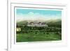 Bretton Woods, NH - Mt Washington Hotel, Presidential Range in September-Lantern Press-Framed Premium Giclee Print