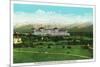 Bretton Woods, NH - Mt Washington Hotel, Presidential Range in September-Lantern Press-Mounted Premium Giclee Print