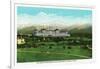 Bretton Woods, NH - Mt Washington Hotel, Presidential Range in September-Lantern Press-Framed Art Print